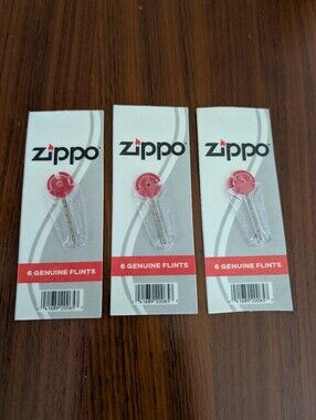 Zippo Flint Replacement Value Pack x3 18 Flints New